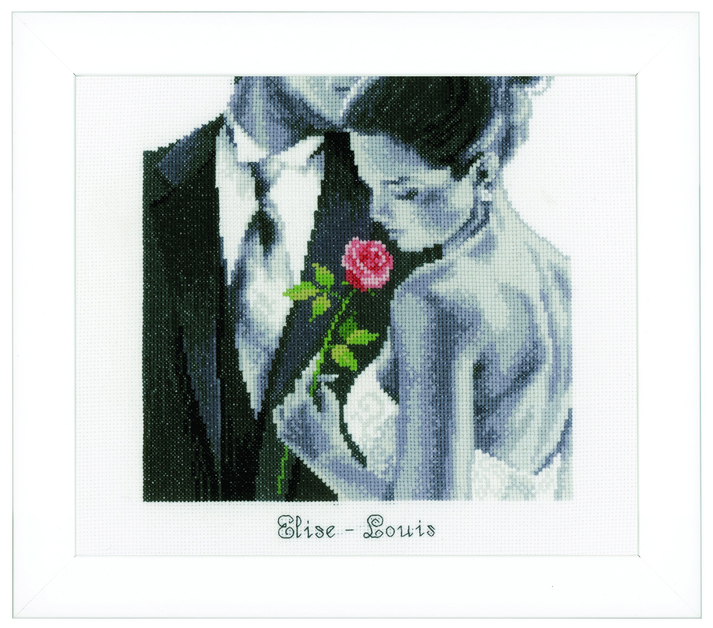 Vervaco Counted Cross Stitch KIT Rose of Love AIDA