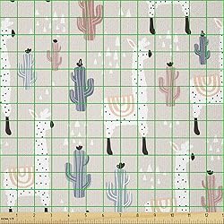 Ambesonne Llama Fabric by The Yard, Pattern South