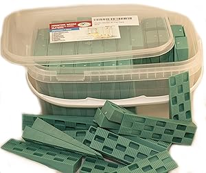 Plastic Wedge - for Using as Door Wedges, Window Wedges, Flooring Spacers - Universal Plastic Shims - 4.5"?1.2"?0.7" - Green - 85 per Pack
