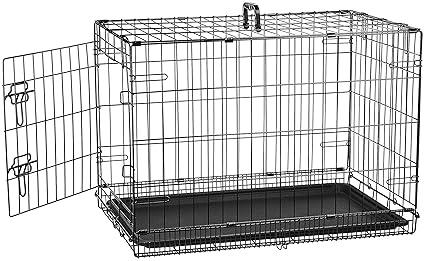 Amazonbasics Cage Pliante En Métal Avec 1 Porte Pour Chien 76 Cm