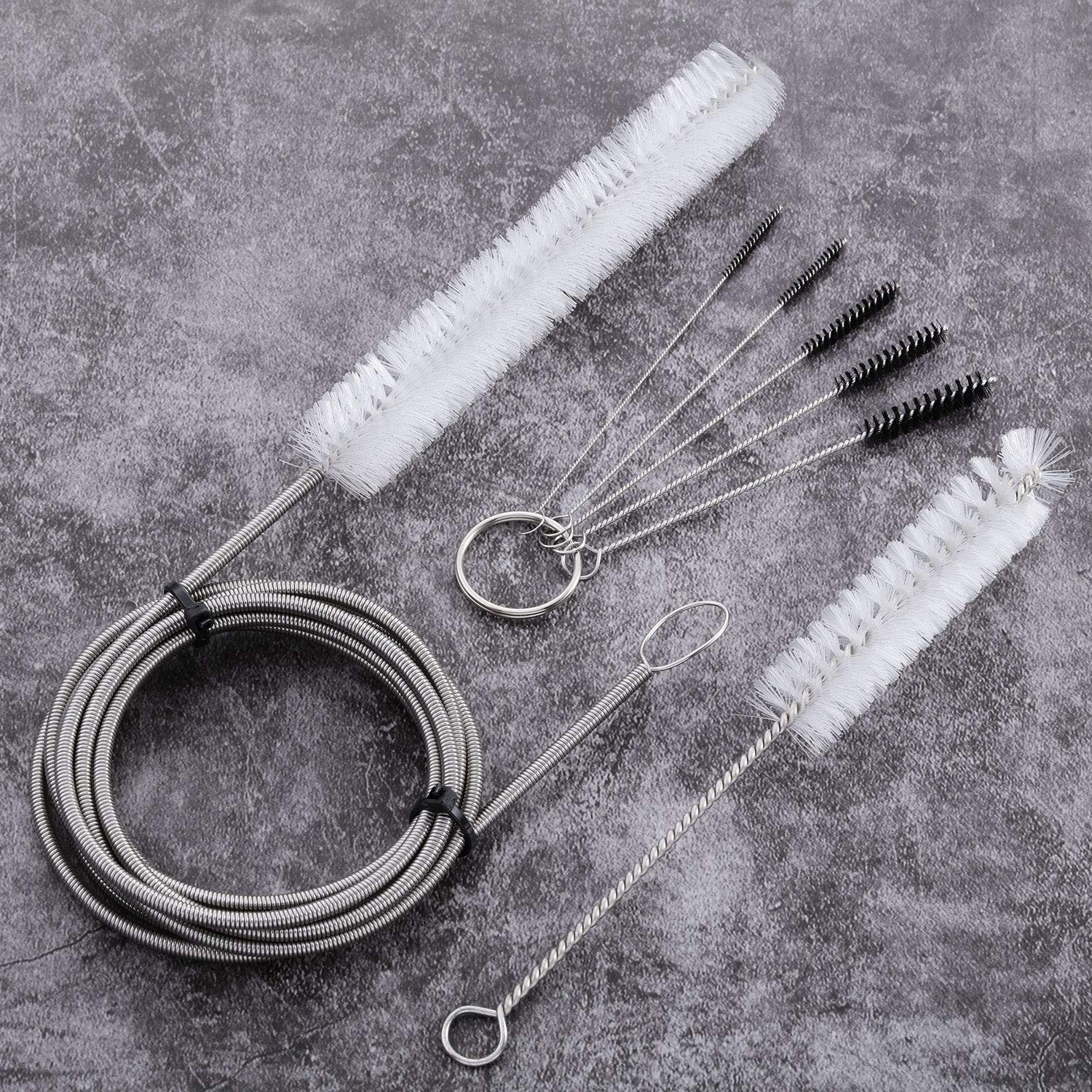 CPAP Tube Cleaning Brush 7 Feet Flexible, 7 Inch Handy Brush with 5 Pack Mini Nylon Brush Set 4