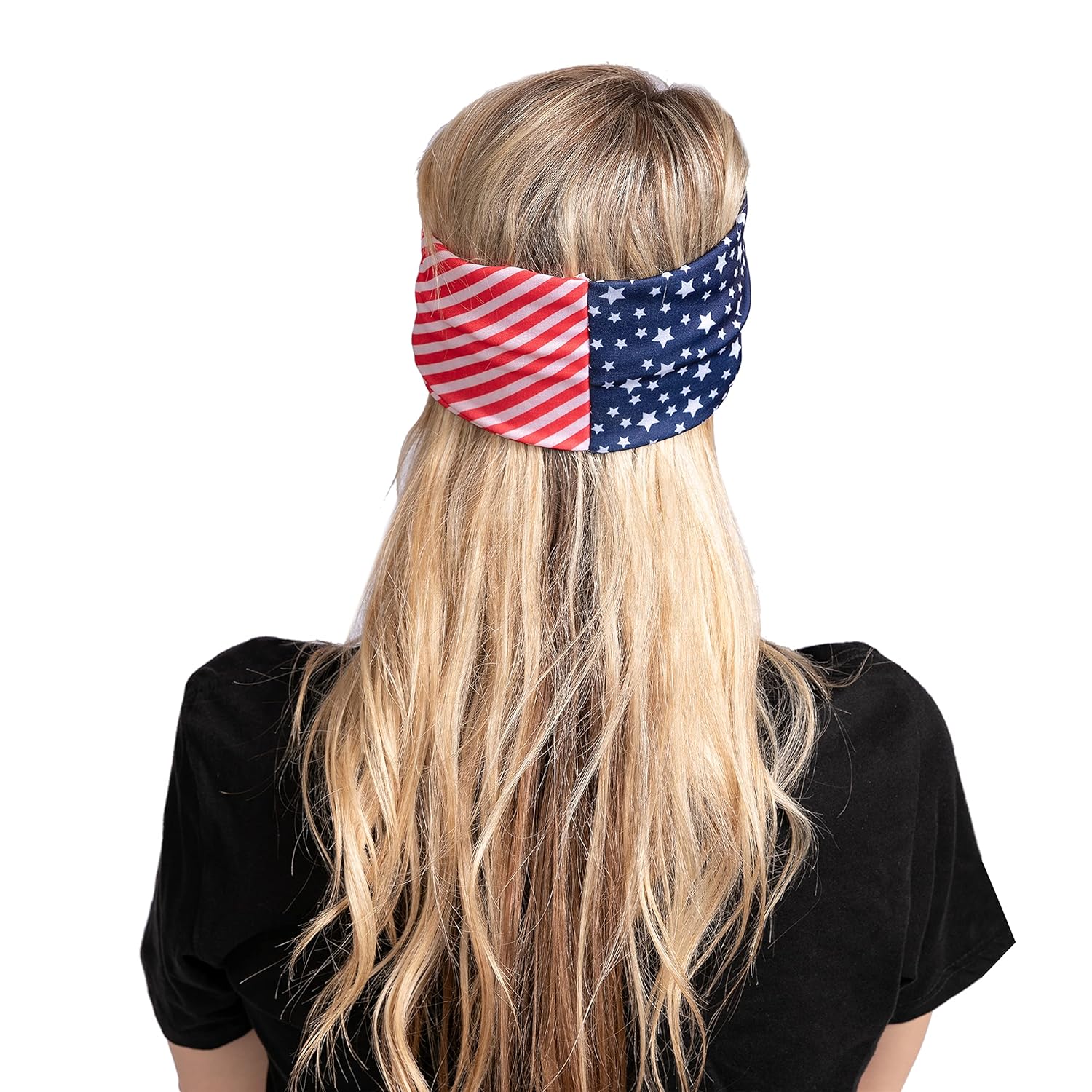 JOYIN 6 Pcs Patriotic Headband American Flag Headbands for 4th of July Celebration, USA Red White and Blue Headband, Independence Day, Memorial Day, Patriotic Party Accessories: Beauty