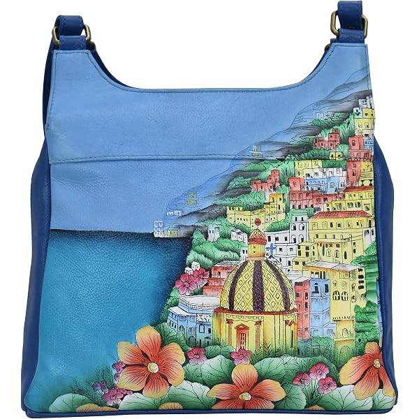 Anna by Anuschka Women's V Top Multi-compartment Crossbody Cross Body  Handbag, Vintage Garden, One Size US: Handbags: Amazon.com
