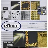 Reminisce POL-200 Police Scrapbook Collection Kit, Black, 12x12 inches