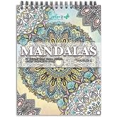ColorIt Mandalas to Color Vol X Adult Coloring Book | 50 mandala patterns for stress relief | Spiral bound | Thick paper | Perforated pages | Hardback cover | Ink blotter included