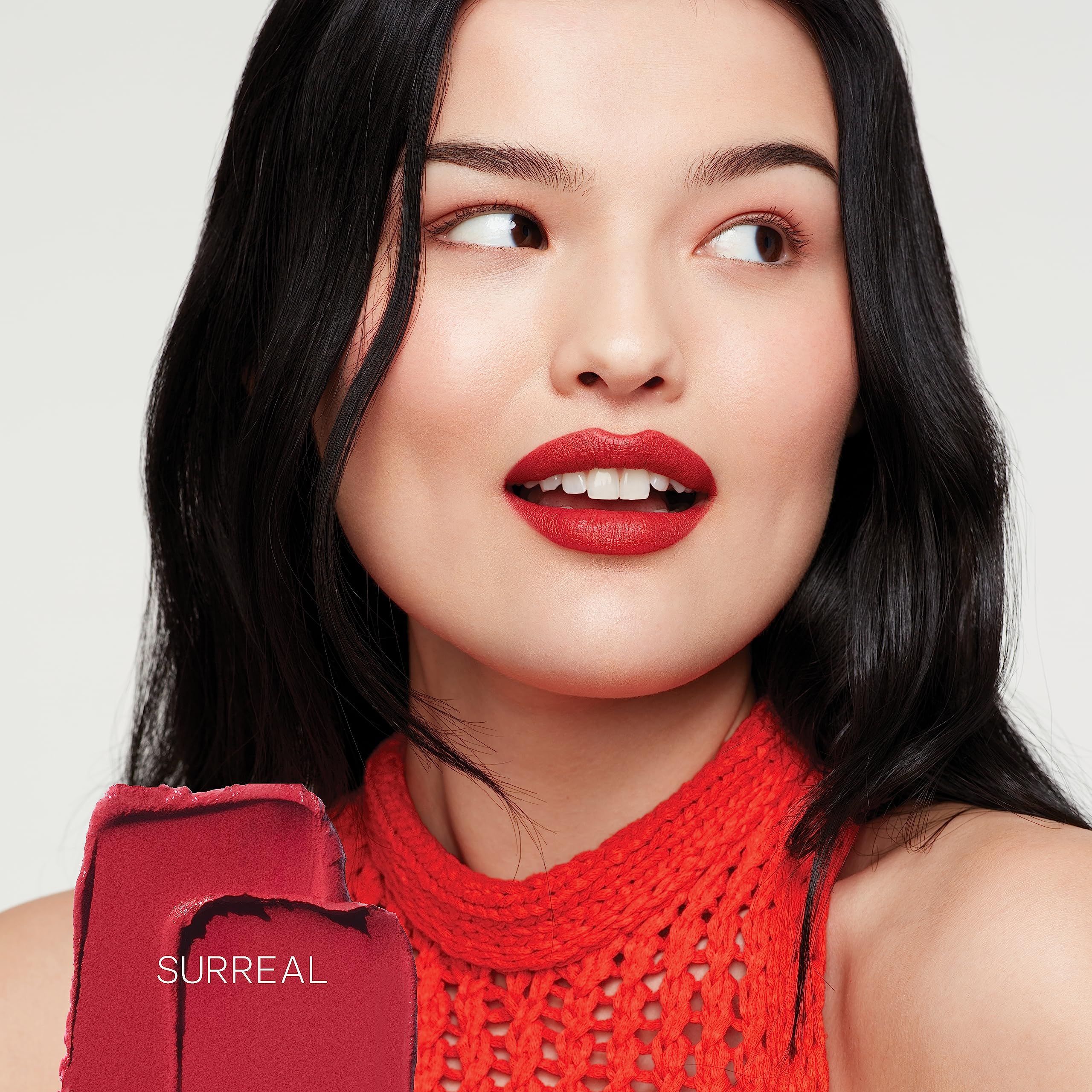 Saie Lip Blur Soft Matte Lipstick - Long Lasting Lipstick with Hydrating, Buildable Coverage - Enriched with Hyaluronic Acid + Softening Jojoba to Nourish Lips - Surreal (0.09 oz)