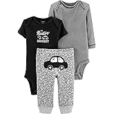 Carter's Baby Boys' 3-Piece Little Character Sets (Black/Rollin', 18 Months)
