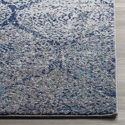 Buy Safavieh Madison Collection Mad604g Glam Ogee Trellis Distressed Non Shedding Living Room Bedroom Accent Area Rug 4 X 6 Navy Silver Online In Indonesia B01gs3oeou