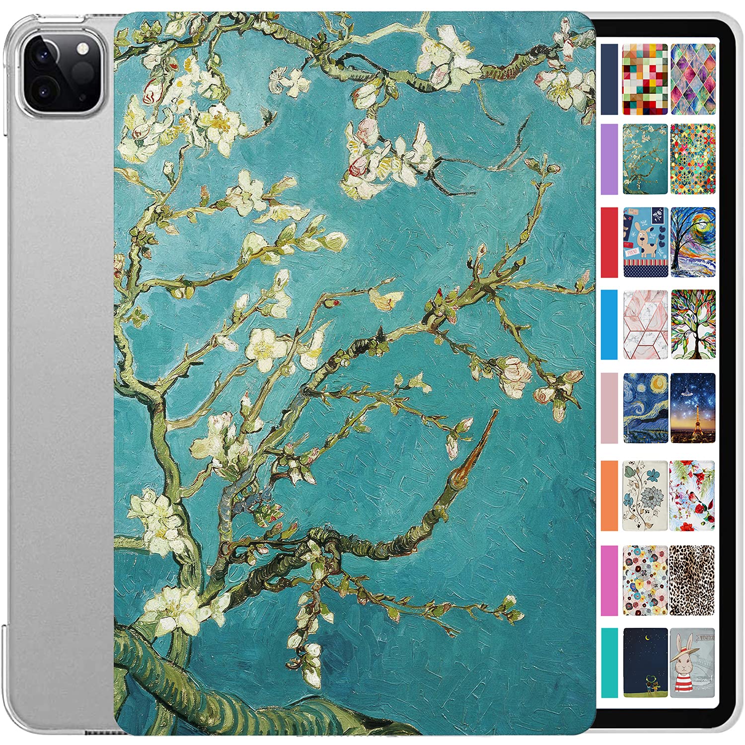 DuraSafe Cases for iPad Pro 11 4th 3rd 2nd Gen Printed Case A2759 A2435 A2762 MNXE3B/A MNXD3B/A MNXG3B/A MNXF3B/A MNXJ3B/A MNXH3B/A MNXN3B/A MP553B/A A2377 MHQR3B/A MHQT3B/A A2228 - Blossom