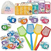 Coogam Math Counting Game, Math Manipulative Learning Swat The Fly Cards, Practice with Addition, Subtraction, Multiplication & Division, 1st 2nd & 3rd Grade Educational Toy for Homeschool