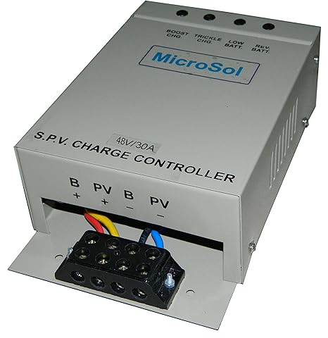 Microsol Steel Solar Charge Controller 48V 30Amp PWM