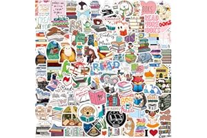 DWAVELE 100Pcs Reading Stickers, Inspirational Book Sticker, Waterproof Vinyl Stickers for Water Bottle, Laptop, Notebook, Phones, Book Accessories for Reading Lovers, Kids, Children