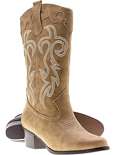 botas vaqueras de mujer bordadas