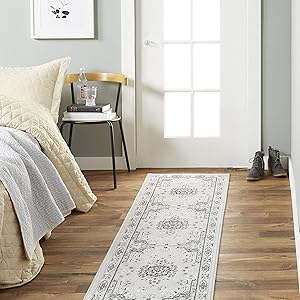 Home Dynamix Premium Sakarya Traditional Oriental Area Rug 1'9"x7'2" Gray/Ivory