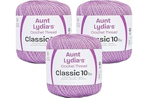 Aunt Lydia's Bulk Buy Crochet Cotton Classic Crochet Thread Size 10 (3-Pack) Wood Violet 154-495
