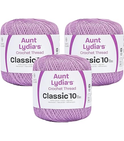 Aunt Lydia's Classic Crochet Thread 3 Ply 100% Cotton White 1000 Yards - RISD Store