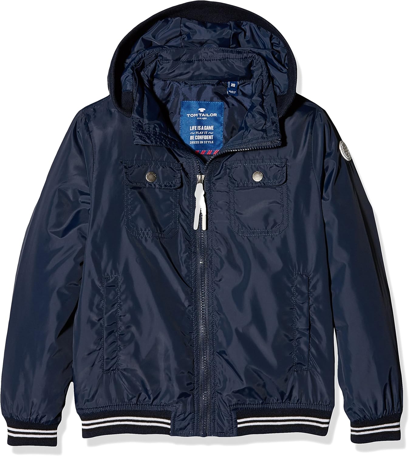 TOM TAILOR Jungen Winterjacke - Warme Jacke Mit Kapuze & Reflektor