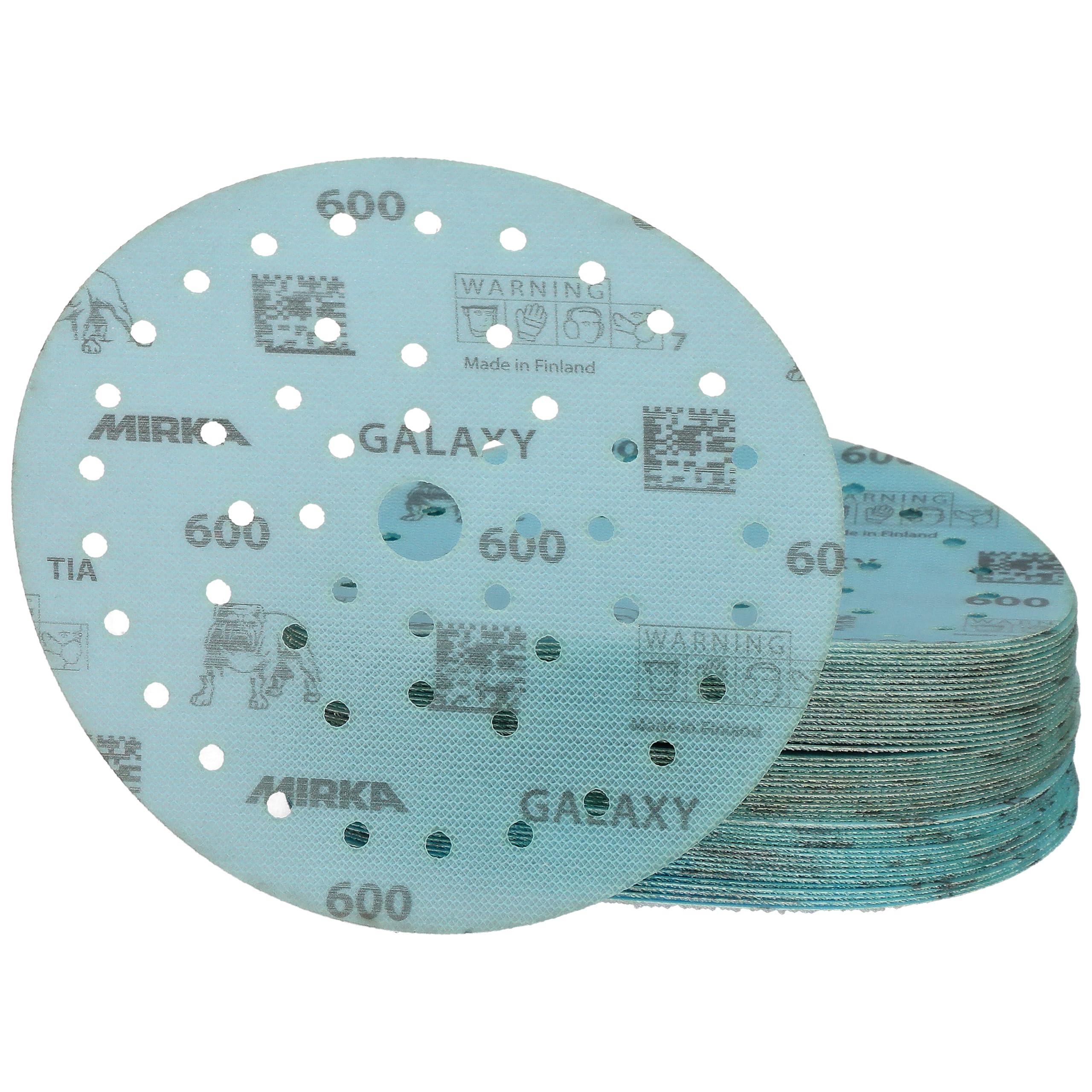 Mirka Galaxy epoxy sandpaper 150mm Hook & Loop grit 600 for sanding epoxy resin, wood, epoxy, rivertable / 50 pcs sanding discs