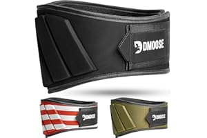 DMoose Fitness Weight Lifting Belt for Squats, Deadlift & Intense Workout - 6" Adjustable Fit Auto Lock Weightlifting Belt for Men & Women - Neoprene Gym Belts for Stability & Lumbar Back Support