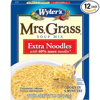 Amazon Com Mrs Grass Extra Noodles Soup Mix 5 2oz Pack Of 12 Packaged Asian Dishes Grocery Gourmet Food