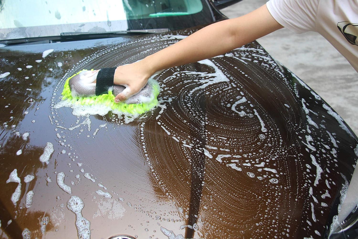 Konpard Ultimate Car Wash Mitt - 2 Pack - Premium Chenille Microfiber Wash Mitt - Wash Sponge - Wash Glove - Lint Free - Scratch Free: Automotive