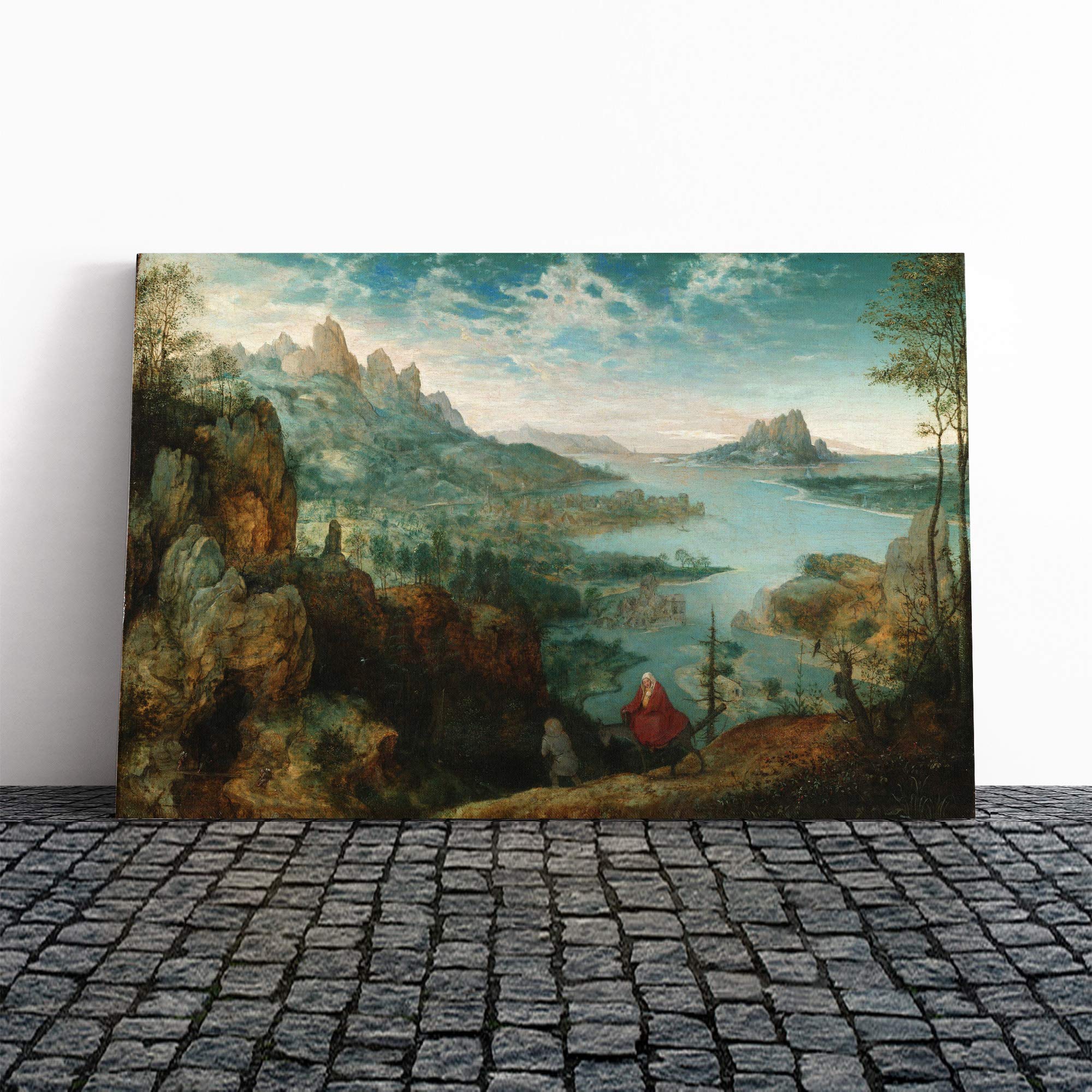 Pieter Bruegel The Elder Landscape Canvas Print | Gallery Wrapped 30mm Frame Wall Art | 20x14 inches | Ready to Hang | Modern Landscape Picture | Living Room Bedroom Lounge Office