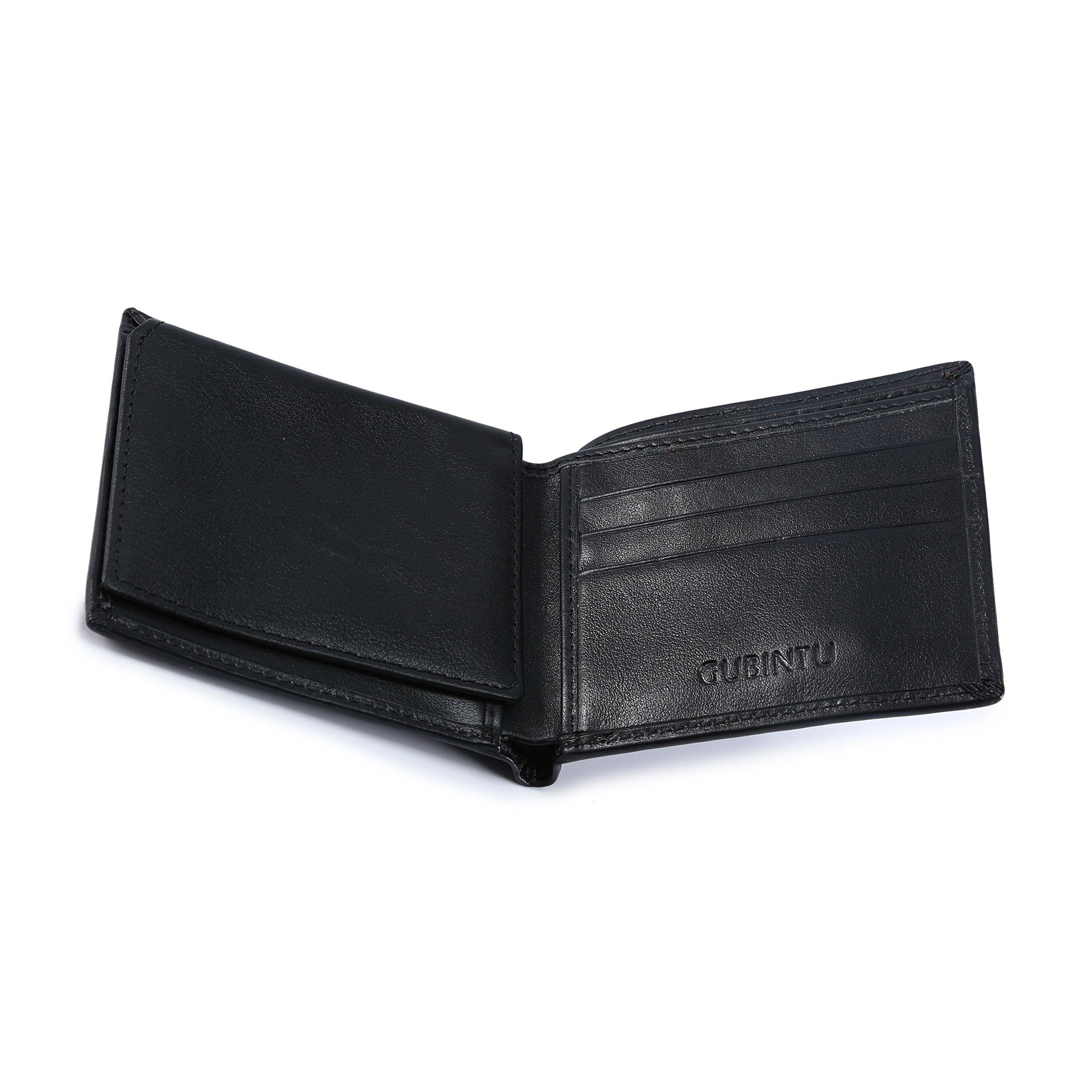 BAIGIO Slim RFID Blocking Leather Card Case Wallet Bifold Money Clip