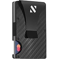 RFID Carbon Fiber Wallets for Men - Minimalist Aluminum Wallet for Men - Carbon Fiber Money Clip Wallet Metal - Mens Carbon Fiber Wallet Slim - Mens Wallet Carbon Fiber Card Holder with Money Clip