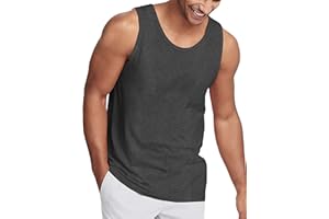 Hat and Beyond Mens Tank Top Soft Performance Boxing Gym Shirts Plain Muscle Tee