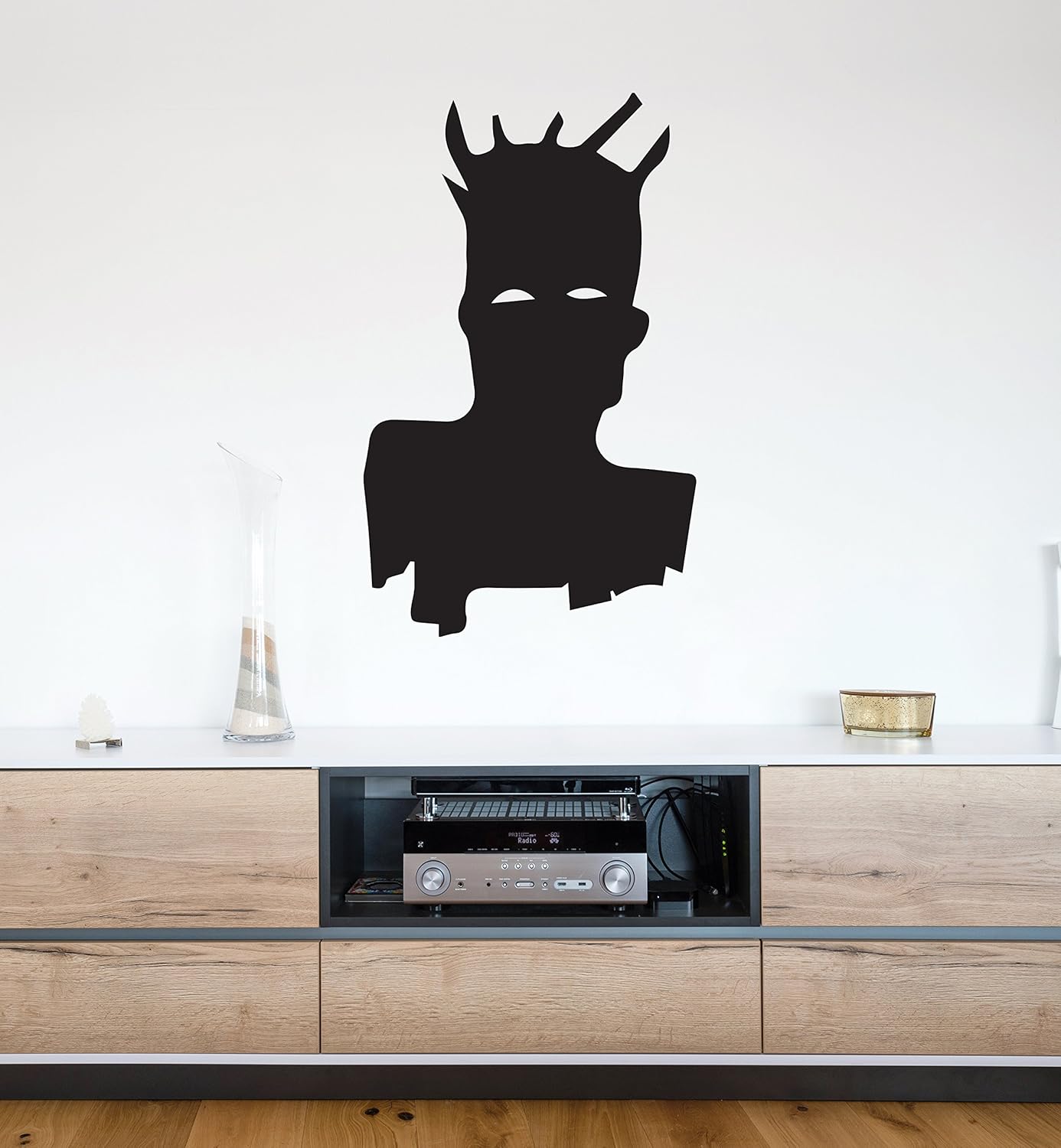 Amazon Com Manukadesigns Jean Michel Basquiat Self Portrait As A Heel Vinyl Decor Art From The 80 S Living Room Office Any Room Wall Decal 42 Width X 26 Height Home Kitchen