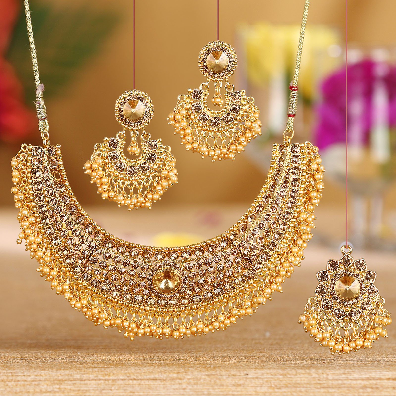 Sukkhi Jewellery Set for Women (Golden)(CB73381) Buy Online in UAE