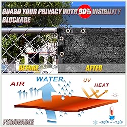 ColourTree 8' x 50' Black Fence Privacy Screen
