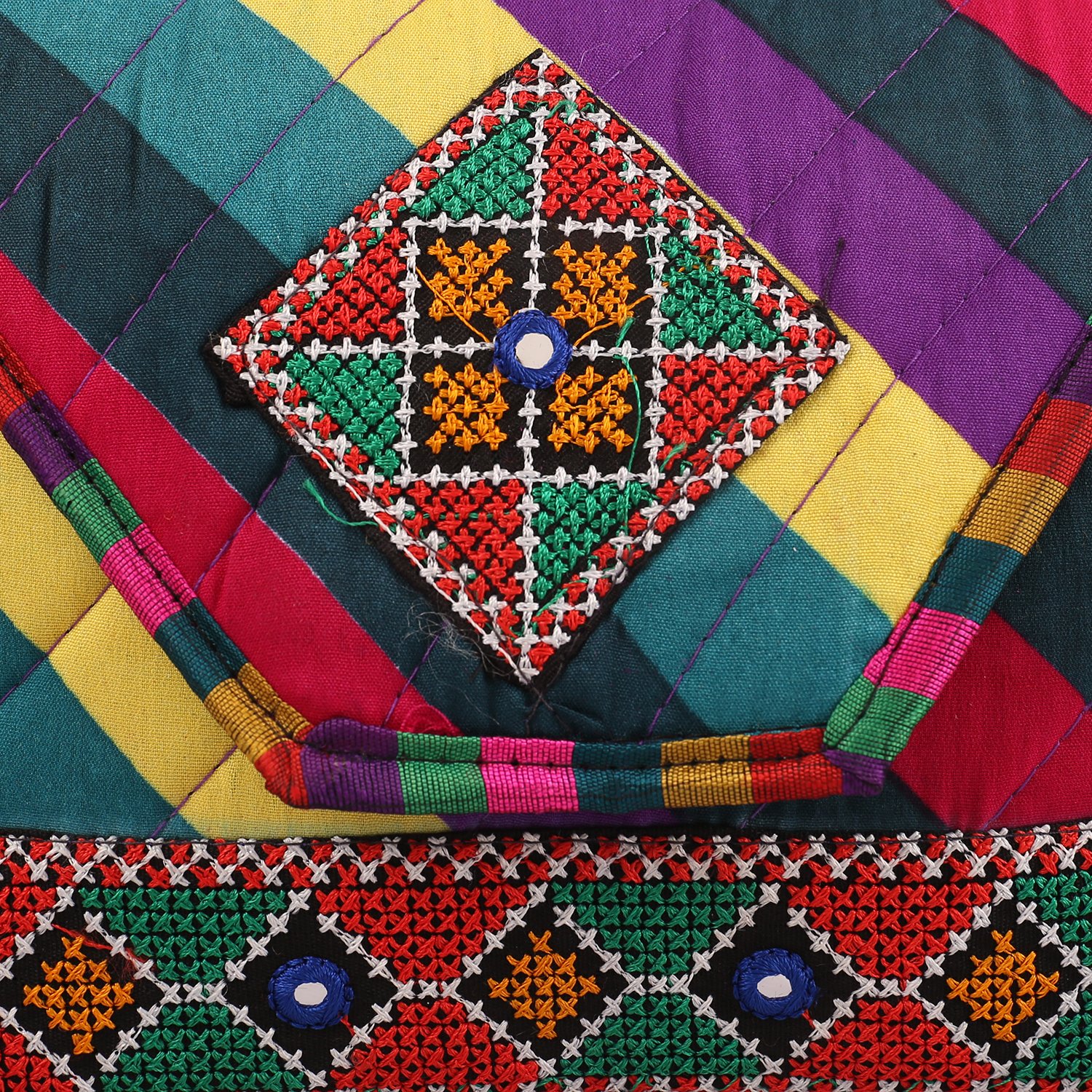 craft trade handmade designer rajasthani work embroidery clutch bag for women