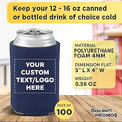 DISCOUNT PROMOS Custom Collapsible Beer Can Coolers