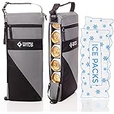 Falcona Wild Golf Cooler Bag Plus 2 Ice Packs - Keeps Drinks Cold for Hours - Holds 6 Cans - Fits Discreetly in Golf Bags - I