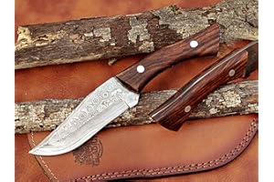 GLADIUS CRAFTS | Viking Heritage Skinner Knife – Expertly Crafted with Damascus steel for Precision Hunting and Field Dressing: Embrace the Timeless Elegance of Craftsmanship with this Razor-Sharp