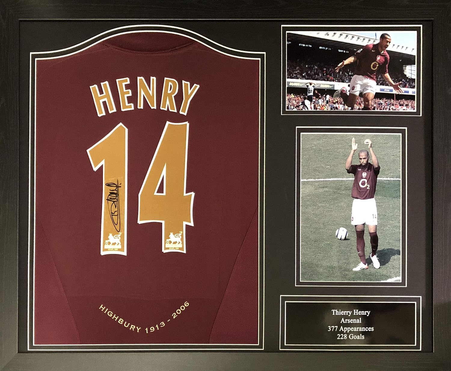 framed arsenal shirt