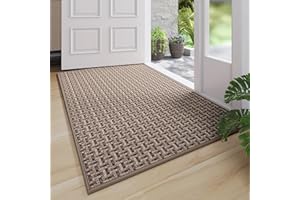 Door Mat 17"x30", Door Mat Indoor Entrance Dirt Resistant and Absorbent, Non-Slip Rubber Backing Front Door Mats, Easy Clean 