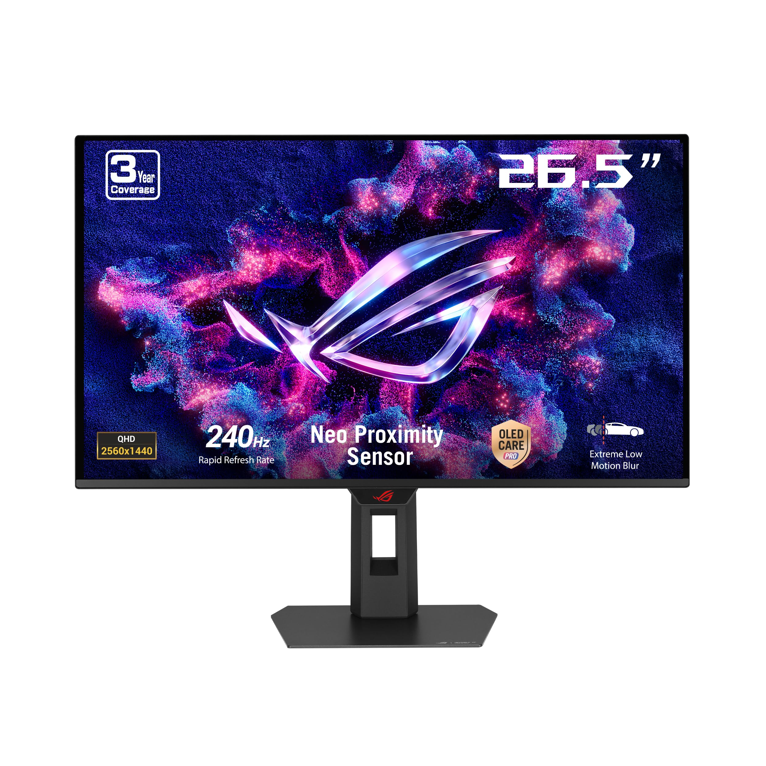 ROG Strix XG27AQDMES Gaming-Monitor (27 Zoll (26,5 Zoll sichtbar) 1440p QD-OLED, 240 Hz, 0,03ms, Neo Proximity Sensor, ASUS OLED Care Pro, G-SYNC kompatibel, 99% DCI-P3, DisplayWidget Center)