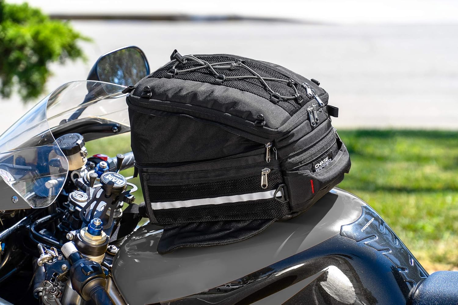 Chase Harper USA 800 Magnetic Tank Bag - Water-Resistant, Tear-Resistant, Industrial Grade Ballistic Nylon with Anti-Scratch Rubberized Polymer Bottom, Super Strong Neodymium Magnets: Automotive