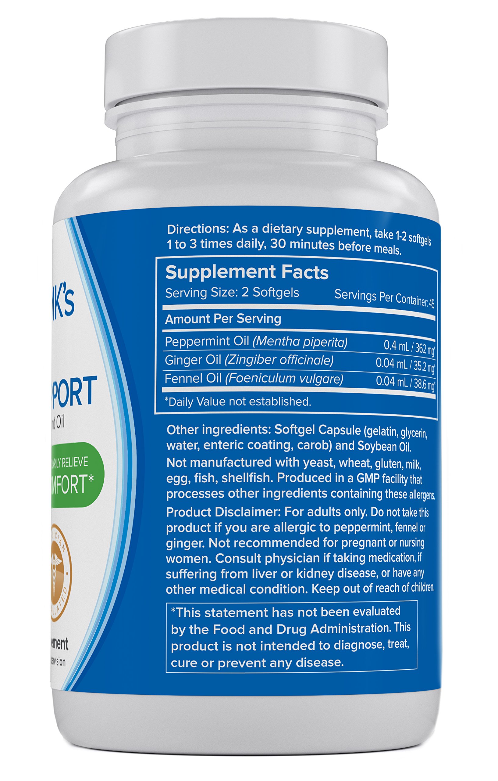 IBS Relief Supplement by Doctor MK's®, Compare to IBgard® Ingredients