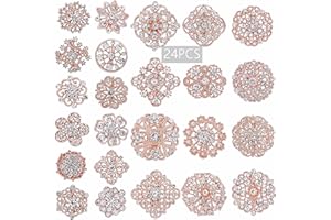 HAFILO lot 24PCS Wedding Bouquet brooches Kit shiny rhinestone crystal brooch pin set for women girl fashion DIY Decorate art Bridal brooches suit