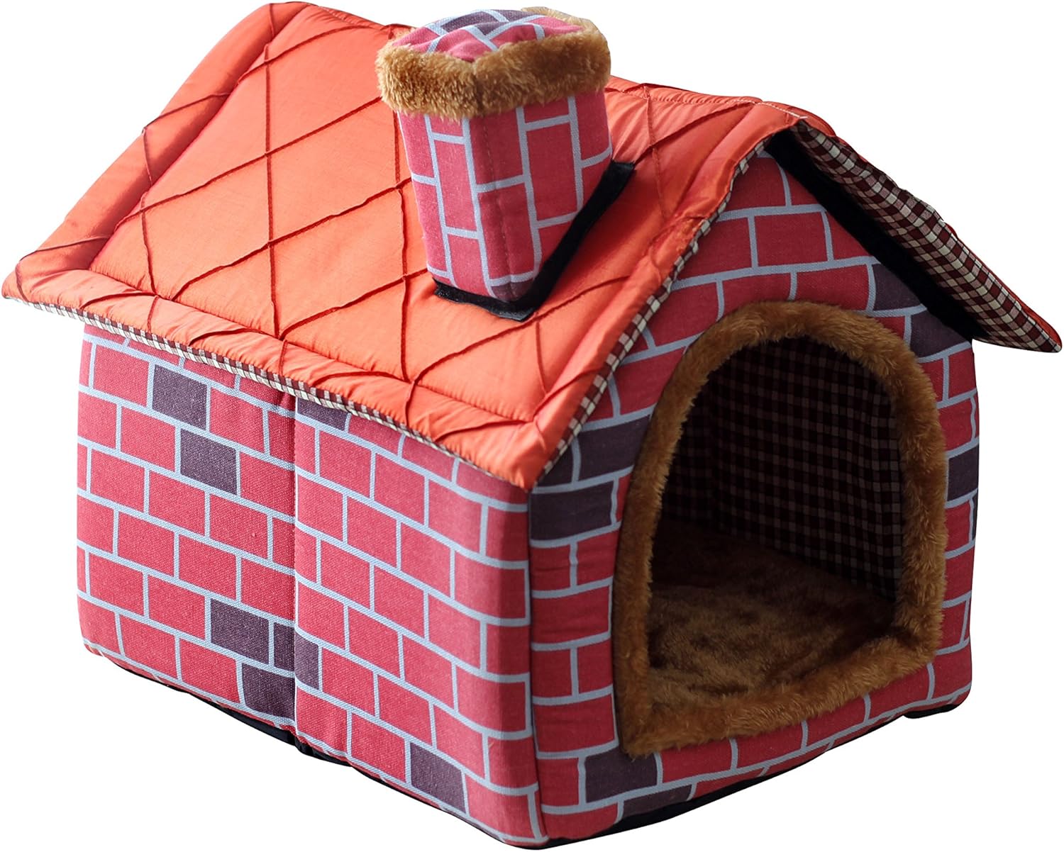 Lovabledog Brick Wall Style Pet House Large Dog Bed Large three size