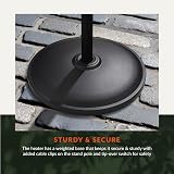 Swan Stand Patio Heater 2KW Remote Control Adjustable Height IP24 Water view 5