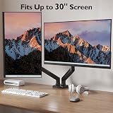 BONTEC Dual Monitor Desk Mount 30 inch Gas Spring Arm VESA 75x75 100x100 view 4
