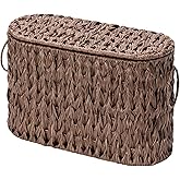 GRANNY SAYS Toilet Paper Storage Basket with Lid, Woven Toilet Paper Holder, Waterproof Bathroom Organizers and Storage, Wicker Basket for Bathroom Storage, Brown