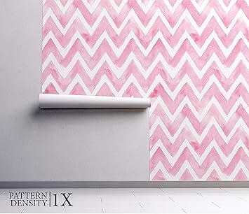 Mera Wala Print Abstract Wall Covering Chevron Of Pink On White Background Seamless Pattern Wallpaper Mural Pvc Free Environment Friendly Odorless Wallpaper Amazon In Home Kitchen