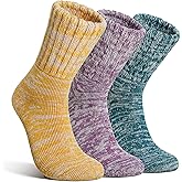 AMENLAN Merino Wool Boot Socks Thermal Winter Ski Thick Warm Hiking Socks for Women Men 3 Pairs
