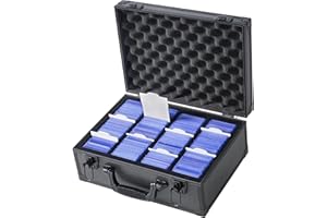 D DACCKIT Toploaders Storage Box - Hard Case for 3" x 4" 35pt Rigid Card Holders for Trading Cards & Sports Cards (Fits Top Loaders and Magnetic Card Holders)