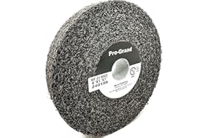 Pro-Graad Multi-Finishing Wheel – 6” x 1” x 1” 2S Medium Grit Silicon Carbide - Stainless Steel Finishing Convolute Wheel 13171 – for #4 Finish - 1 Pack
